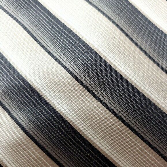 Pierre Cardin Brown Striped Short Silk Tie - Picture 2 of 6